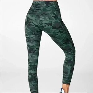 Fabletics Powerhold Green Camo High-Waisted Leggings